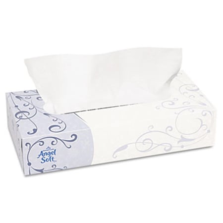 Angel Soft Ps Premium Facial Tissue, Flat Box, 100 Sheets-Box, White AN30709